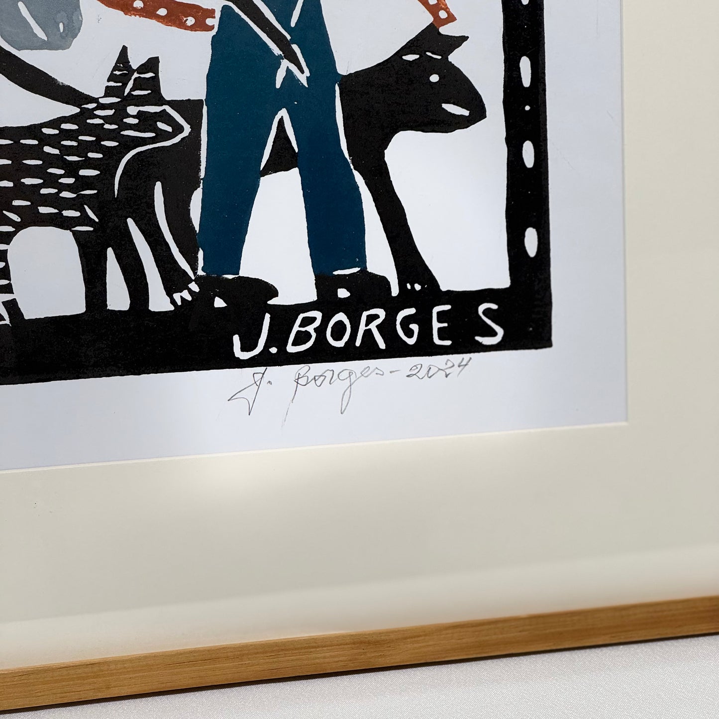 Xilografía J. Borges Trabajadores rurales