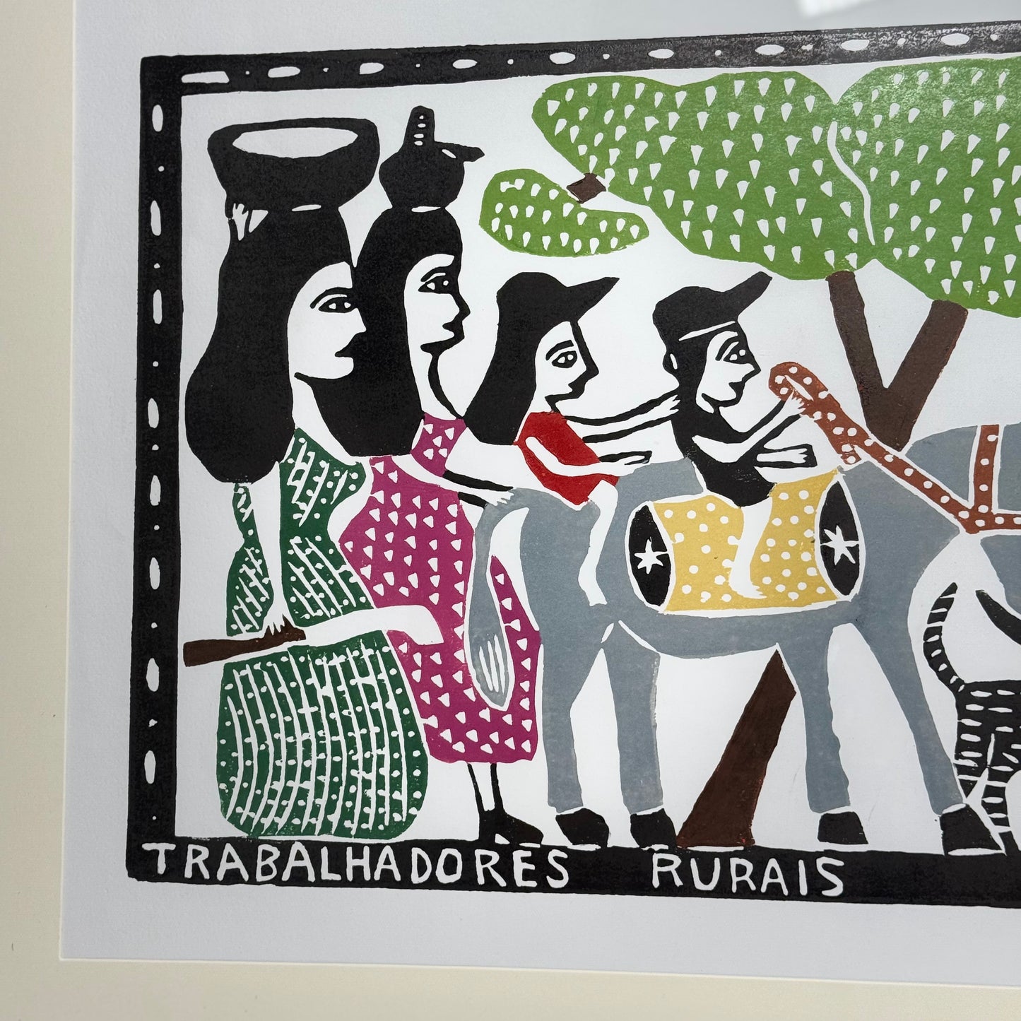 Xilografía J. Borges Trabajadores rurales