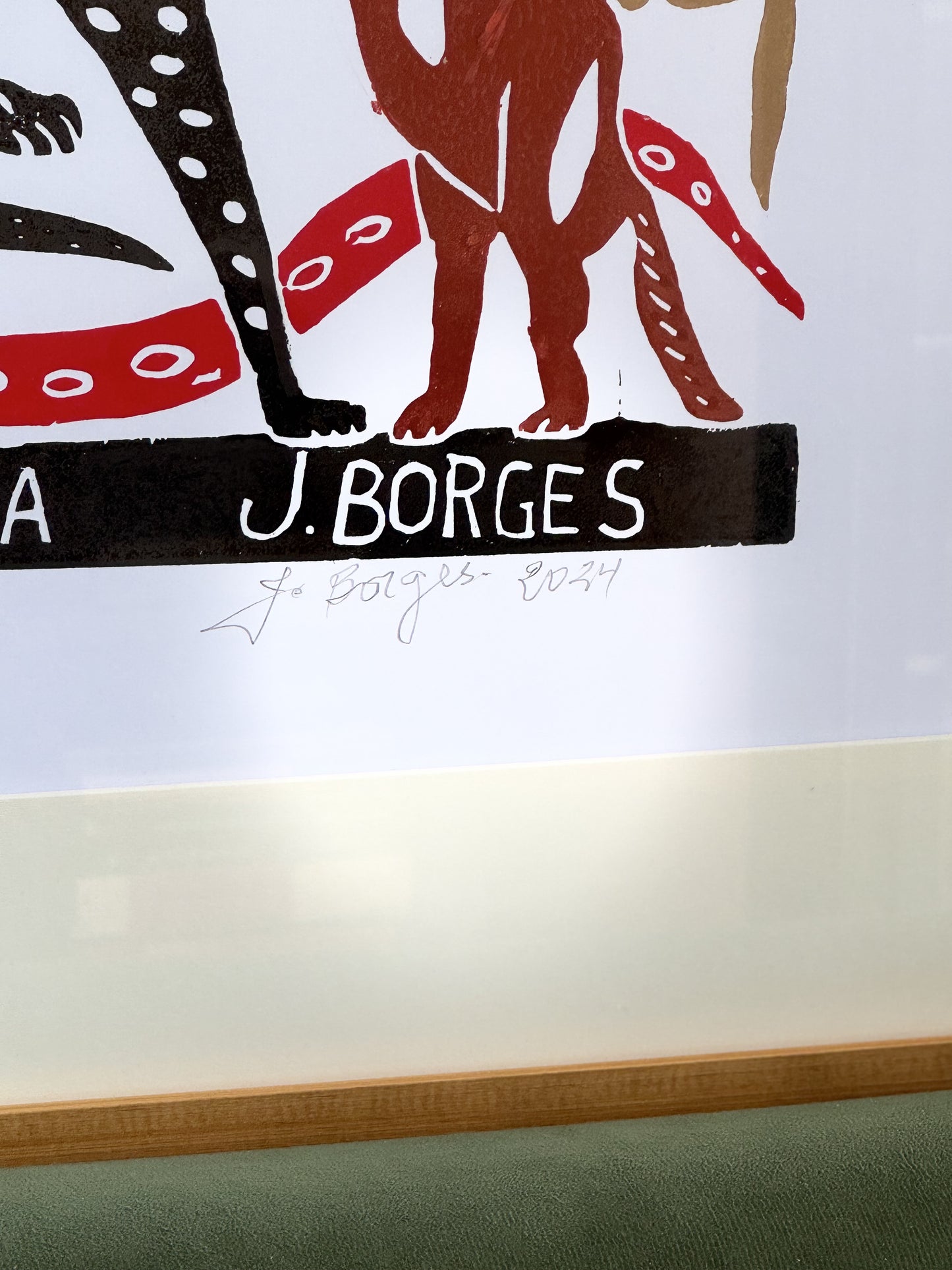 Xilografía J. Borges El discurso del jaguar