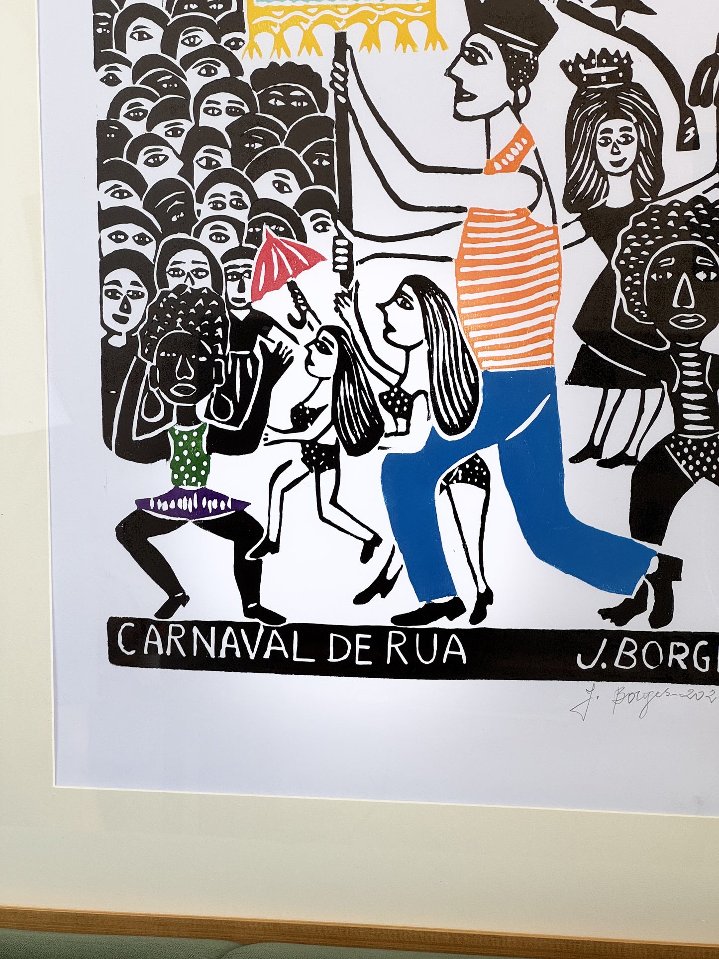 Xilografía J. Borges Carnaval callejero