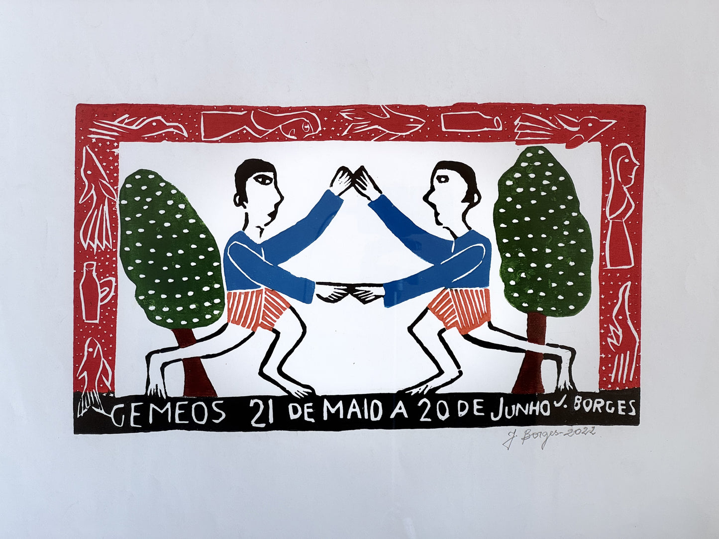 Xilografía J. Borges Gemelos
