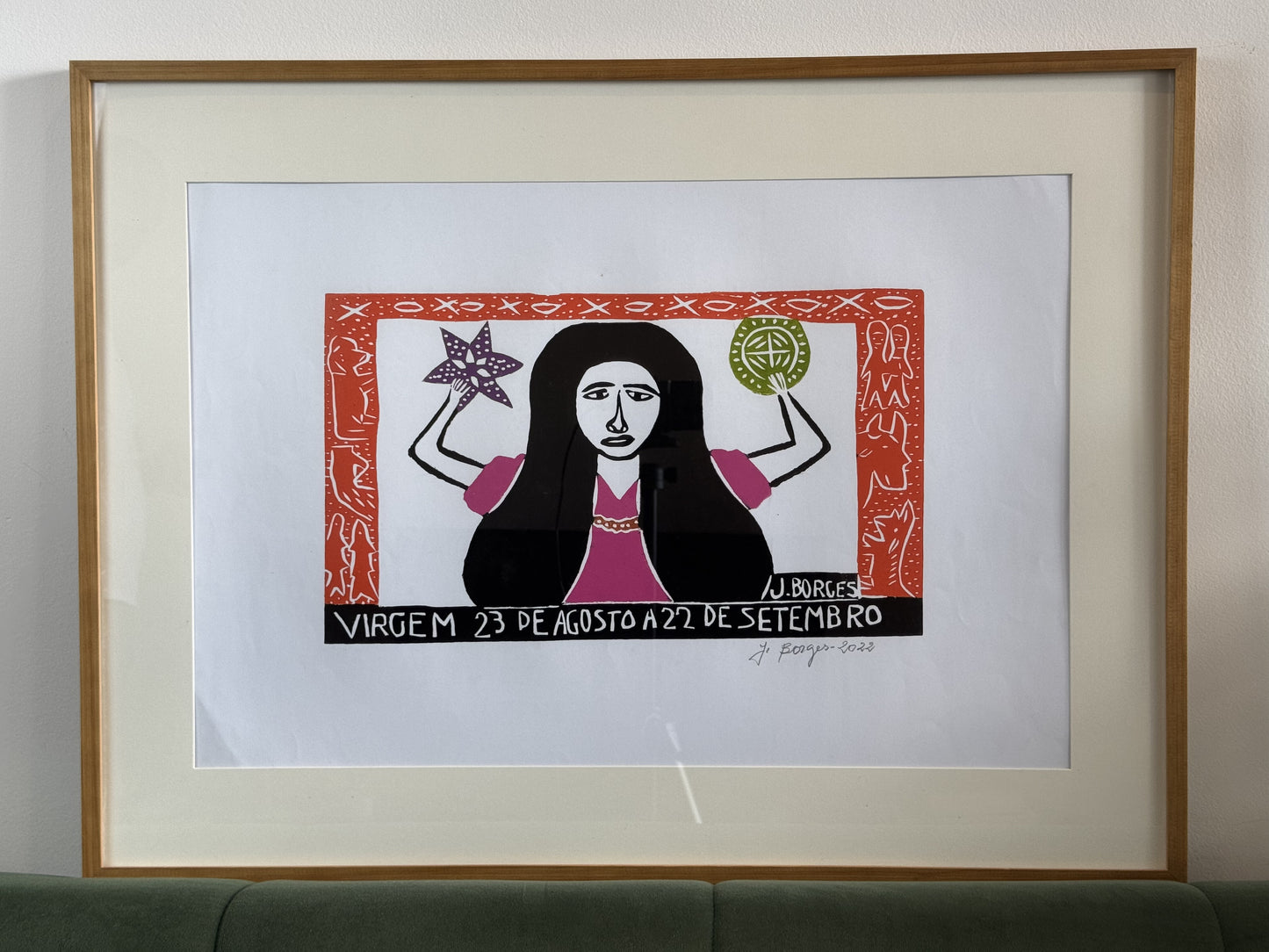 Xilografía J. Borges Virgen