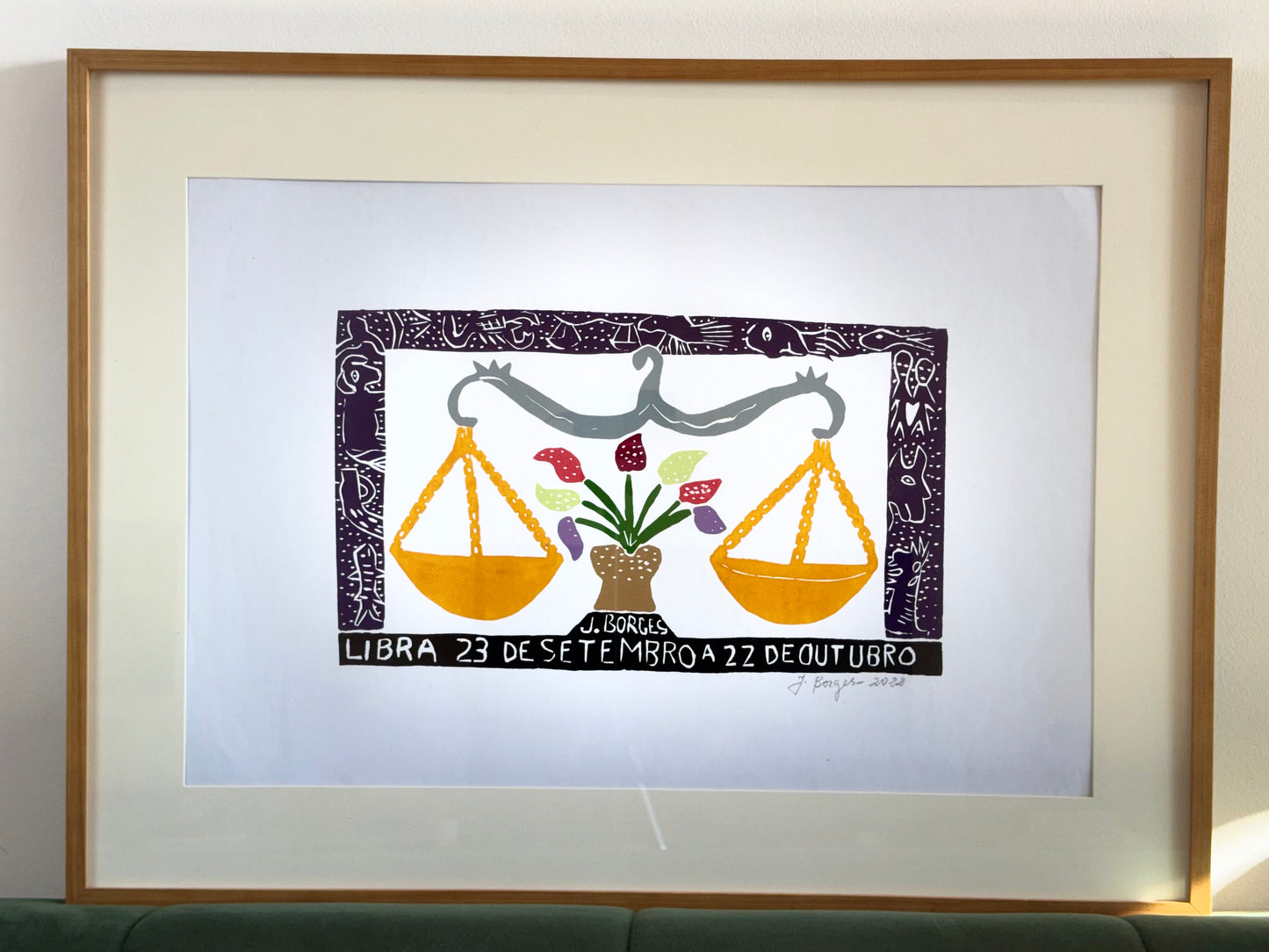 Grabado en madera J. Borges Libra