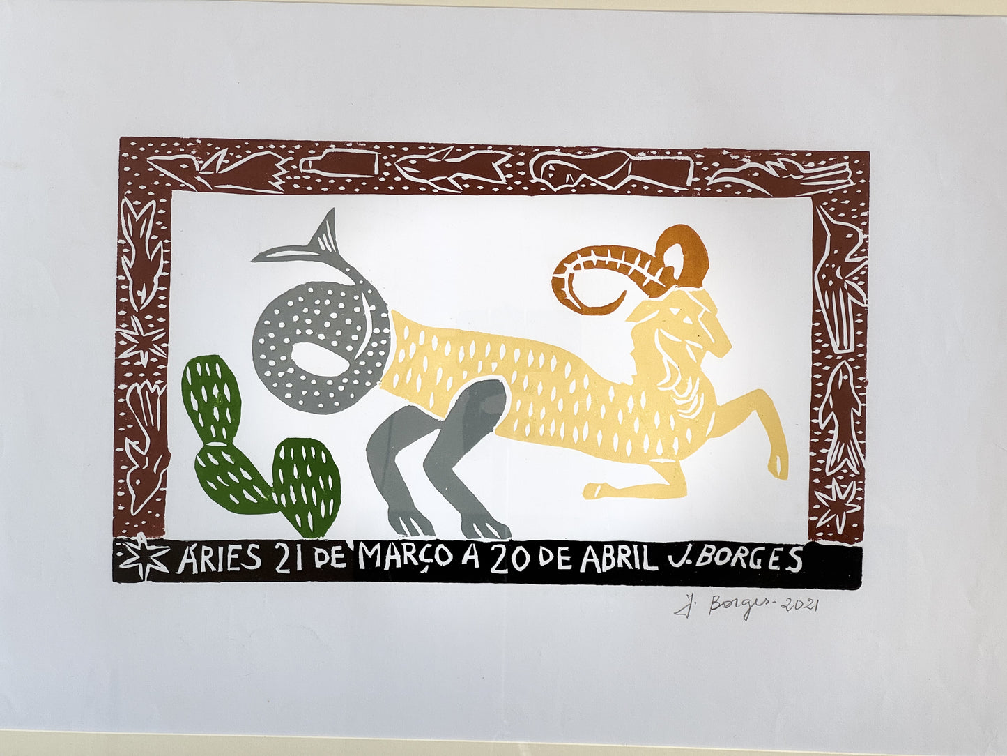 Grabado en madera de J. Borges Áries