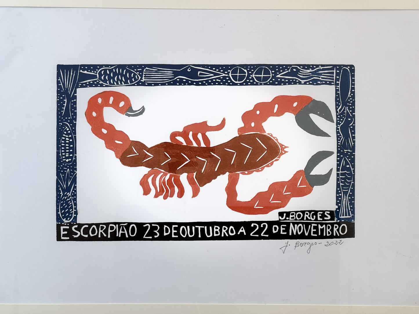 Xilografía J. Borges Escorpión