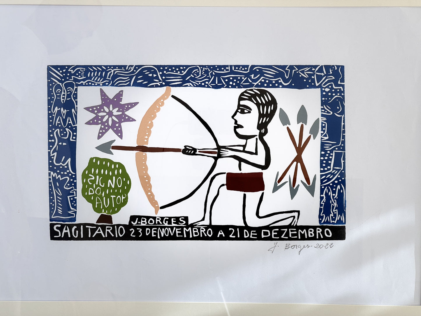 Xilografía J. Borges Sagitario
