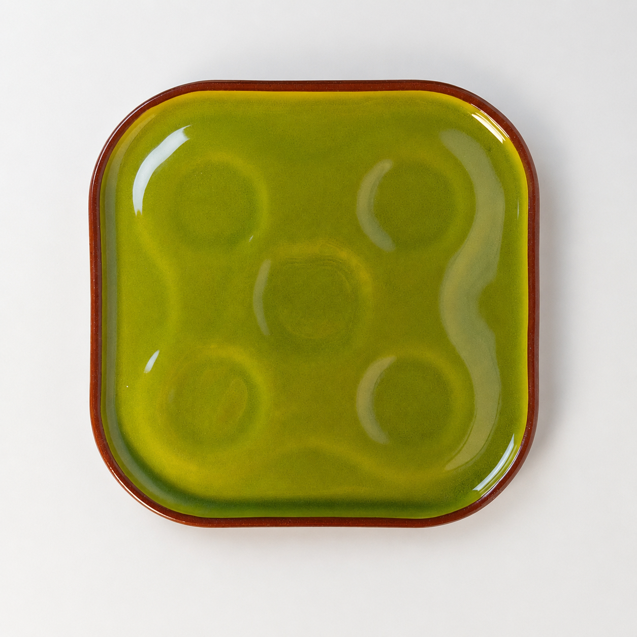 Conjunto Chanfro Verde com 4 Mini Xícaras 80 ml e Bandeja