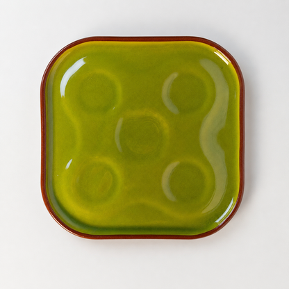 Conjunto Chanfro Verde com 4 Mini Xícaras 80 ml e Bandeja