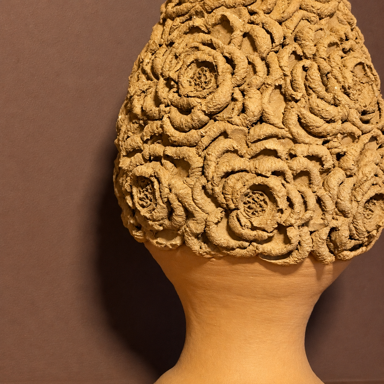 Pinha Terracota com Flores
