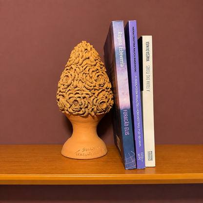 Pinha Terracota com Flores