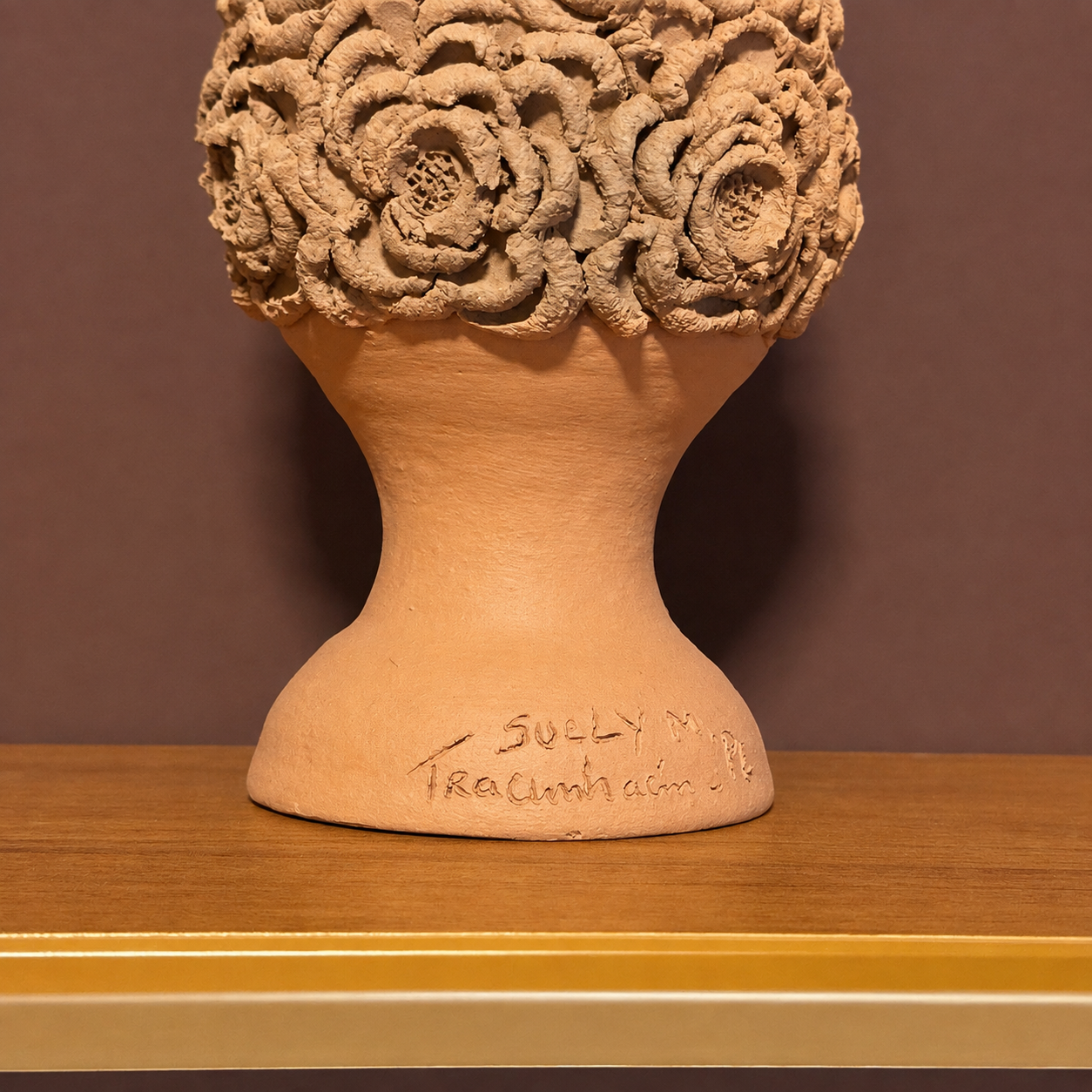 Pinha Terracota com Flores