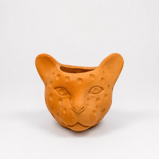 Vaso Onça Terracota Natural