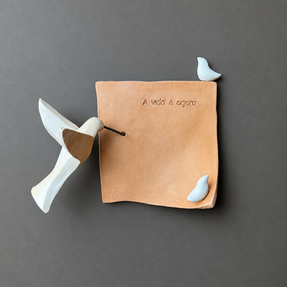Escultura de Parede A VIDA É AGORA - Modelo 2