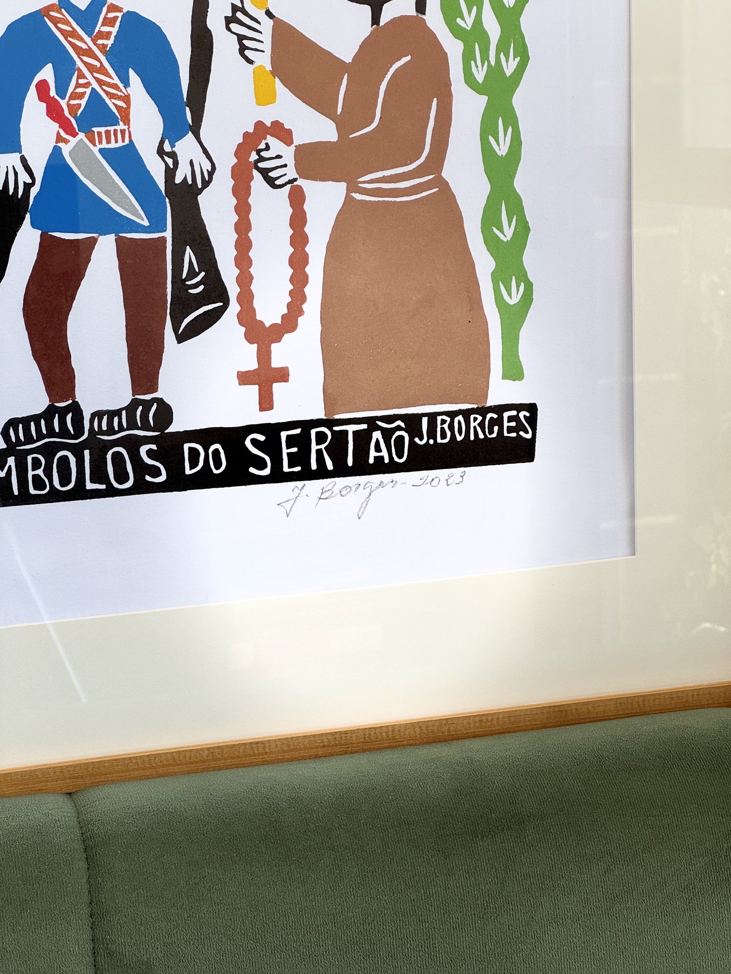 Xilogravura J. Borges Os 3 Símbolos do Sertão