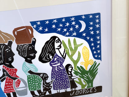 Xilografía J. Borges Mujeres del sertón