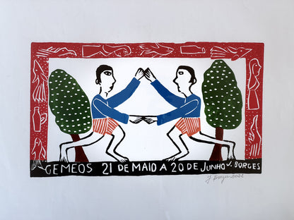 Xilografía J. Borges Gemelos