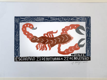 Xilografía J. Borges Escorpión