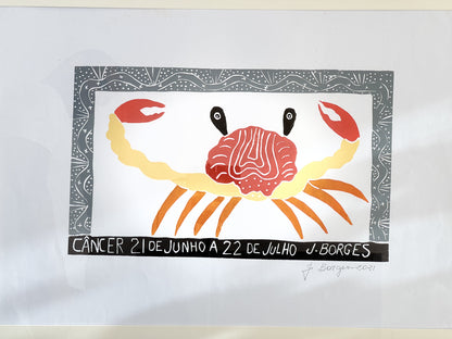 Woodcut J. Borges Cancer