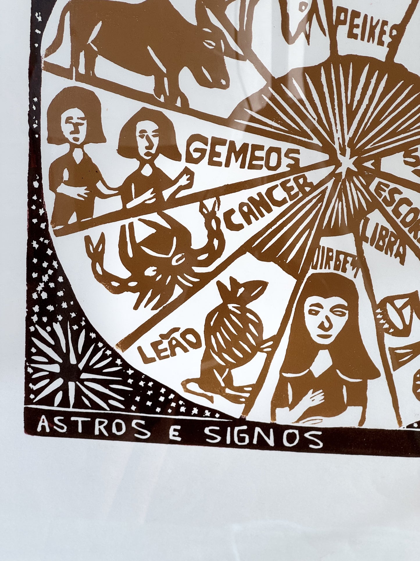 Xilografía J. Borges Estrellas y signos