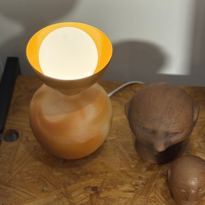 Luminária Abajur Botija Dourada
