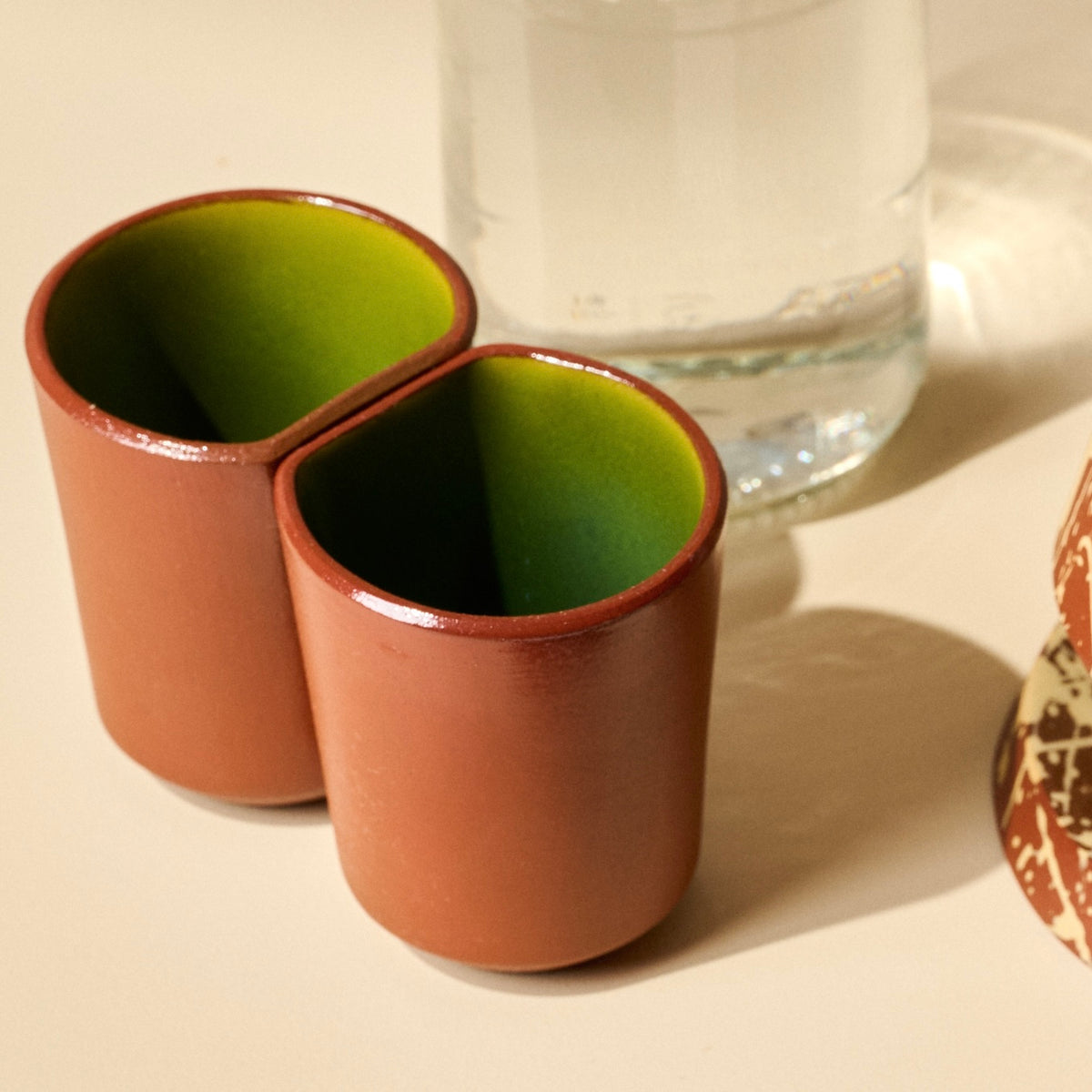 Conjunto 2 Copinhos de Espresso 78 ml Terracota e Verde