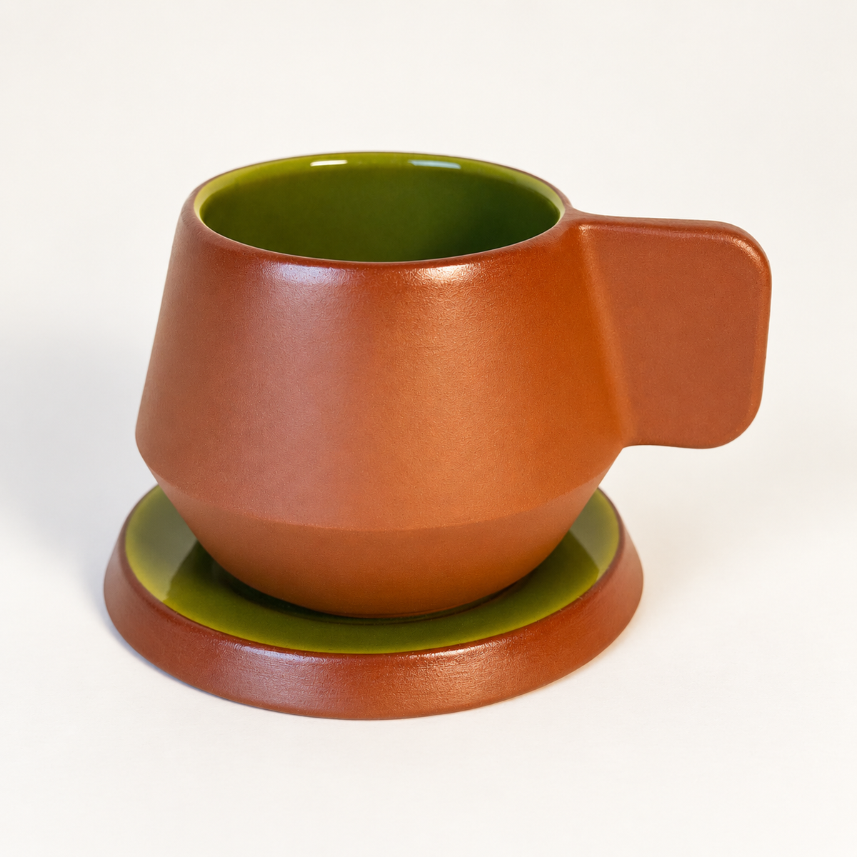 Xícara com pires verde - 250ml