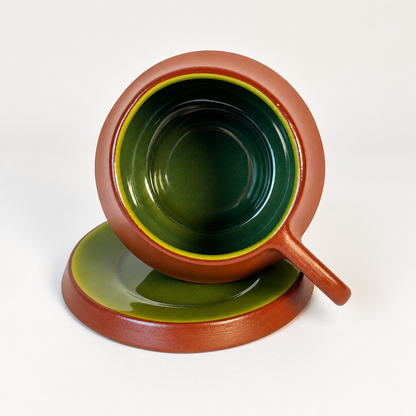 Xícara com pires verde - 250ml