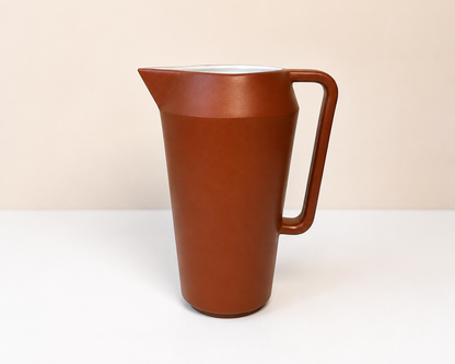 Jarra Chanfro 1 L Terracota e Branco