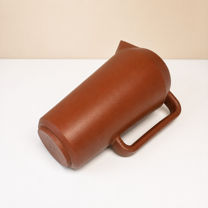 Jarra Chanfro 1 L Terracota e Branco
