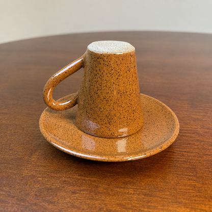 Conjunto 4 Xícaras com Pires Terracota