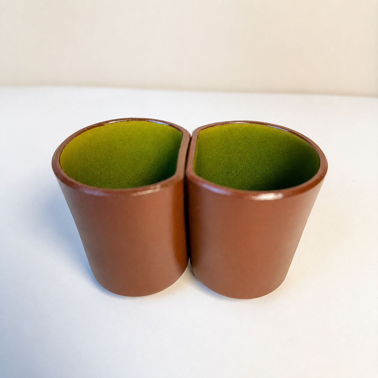 Conjunto 2 Copinhos de Espresso 78 ml Terracota e Verde